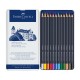 Faber-Castell Цветни моливи Goldfaber, 12 цвята, в метална кутия
