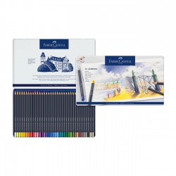 Faber-Castell Цветни моливи Goldfaber, 36 цвята, в метална кутия - Моливи и Аксесоари
