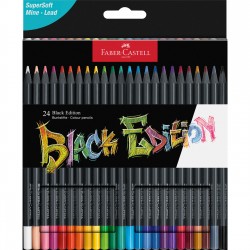 Faber-Castell Цветни моливи Black Edition, 24 цвята - Моливи и Аксесоари