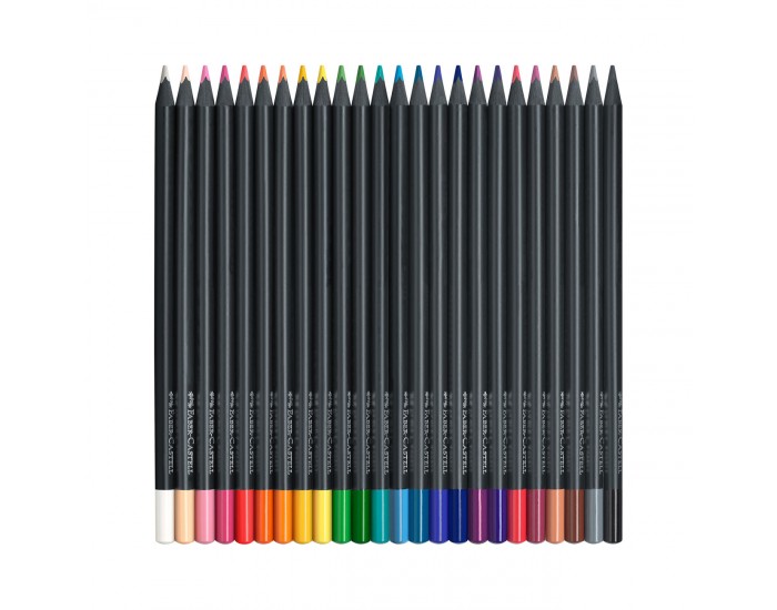 Faber-Castell Цветни моливи Black Edition, 24 цвята