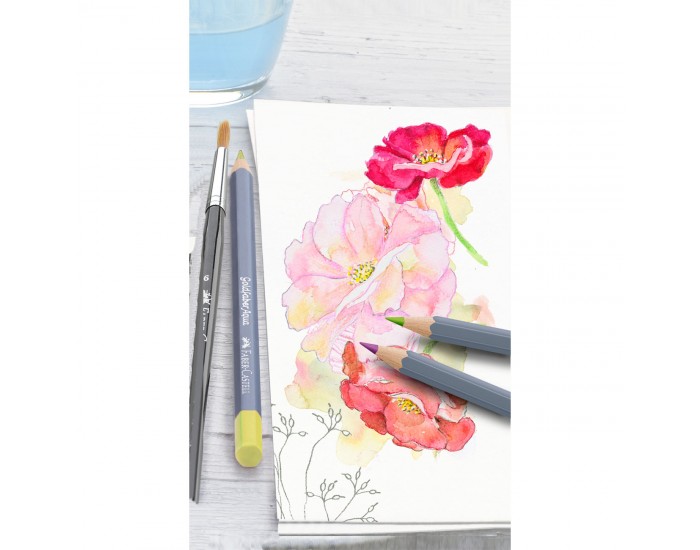 Faber-Castell Моливи Goldfaber Aqua, 12 пастелни и 24 стандартни цвята