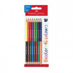 Faber-Castell Моливи Bicolor, 16 цвята, 8 броя - Моливи и Аксесоари