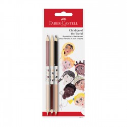 Faber-Castell Моливи Децата на света, 3 броя, 6 цвята - Моливи и Аксесоари
