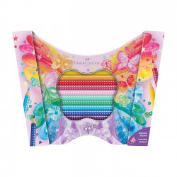 Faber-Castell Цветни моливи Sparkle, кутия - пеперуда, 20 цвята - Моливи и Аксесоари