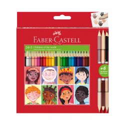 Faber-Castell Цветни моливи Triangular моливи, 24 стандартни и 3 телесни цвята - Моливи и Аксесоари