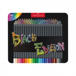 Faber-Castell Моливи Black Edition, 100 цвята, в метална кутия - Моливи и Аксесоари