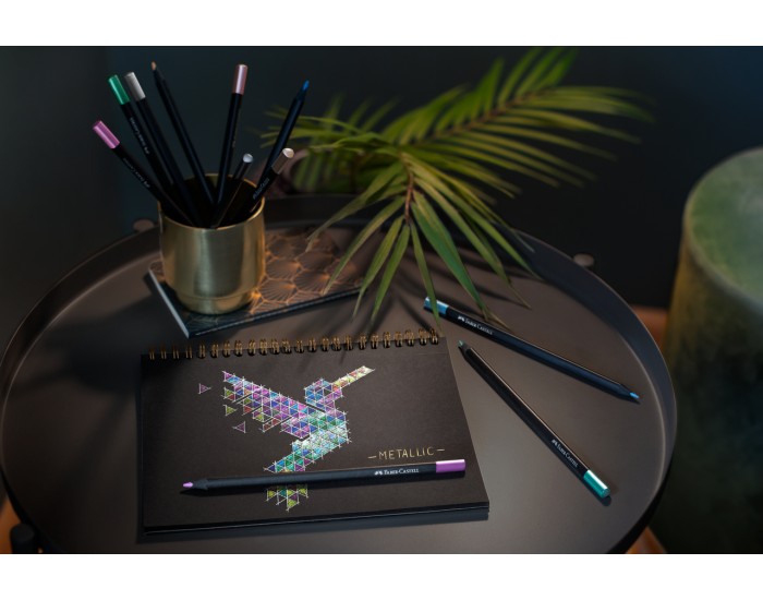 Faber-Castell Моливи Black Edition Metallic, 12 цвята