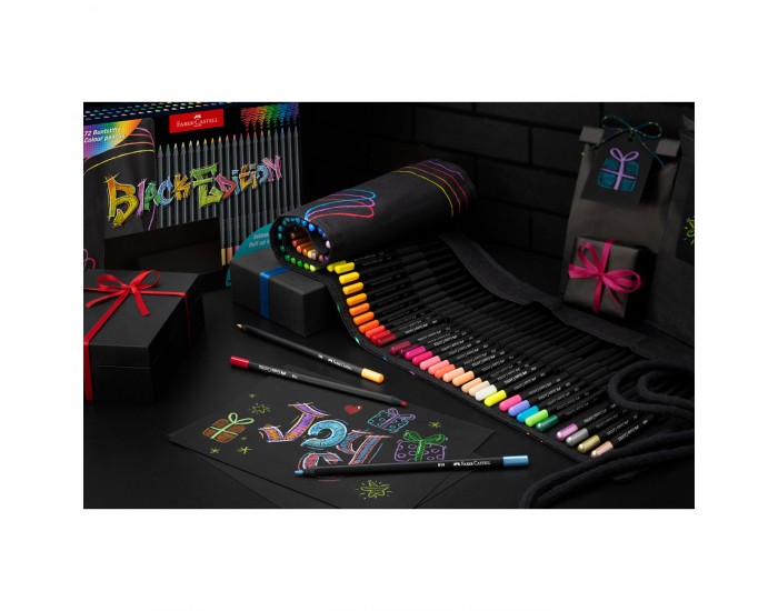 Faber-Castell Моливи Black Edition, на руло, 72 цвята