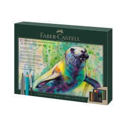 Faber-Castell Комплект цветни моливи Albrecht Durer и тънкописци Pitt Artist Pen, 37 части - Моливи и Аксесоари