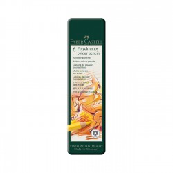 Faber-Castell Молив Polychromos, 6 цвята - Моливи и Аксесоари