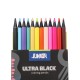 Цветни моливи Junior Ultra Black, 12 цвята