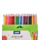 Цветни моливи Junior Ultra Color, триъгълни, 20 стандартни и 4 металикови цвята
