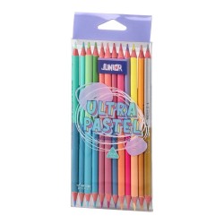 Цветни моливи Junior Ultra Dual, двойни, 24 пастелни цвята - Моливи и Аксесоари