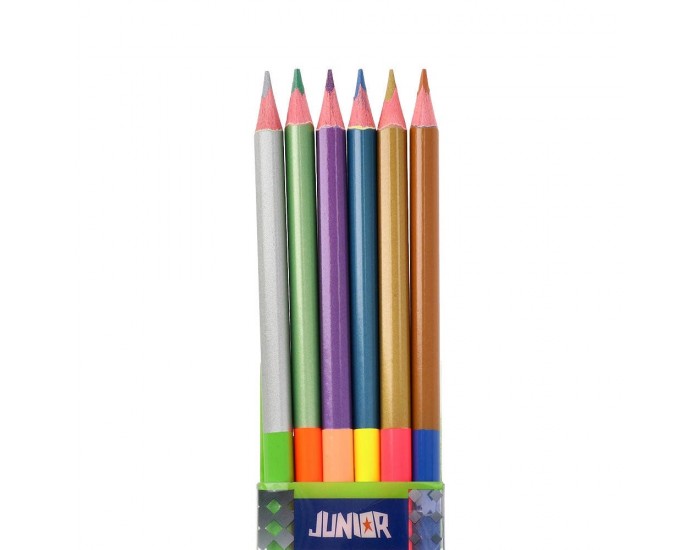 Цветни моливи Junior Ultra Special, двойни, 12 цвята