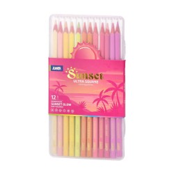 Цветни моливи Junior Ultra Square, залез, 12 цвята - Моливи и Аксесоари