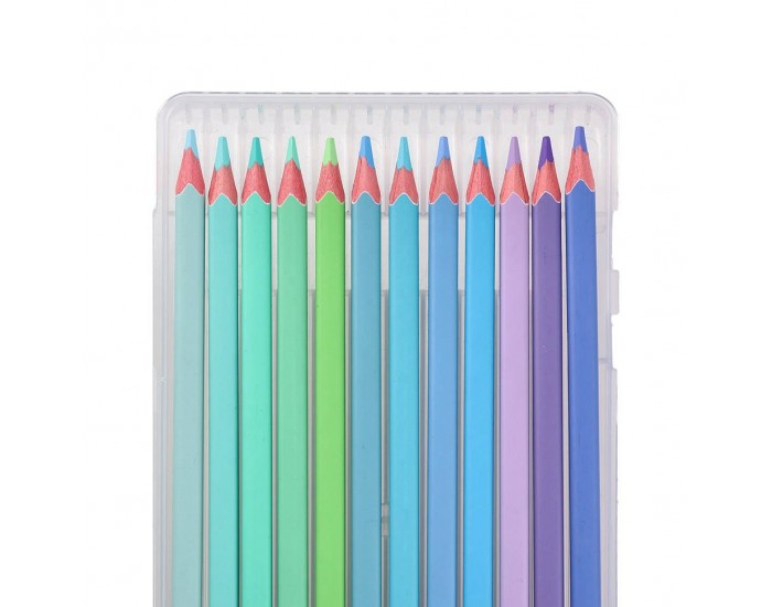 Цветни моливи Junior Ultra Square, океан, 12 цвята
