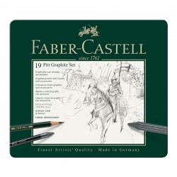 Faber-Castell Комплект моливи Pitt Graphite, 19 броя в метална кутия - Моливи и Аксесоари