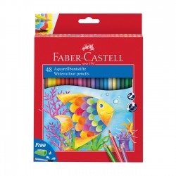 Faber-Castell Акварелни моливи, 48 цвята, с включена четка - Моливи и Аксесоари