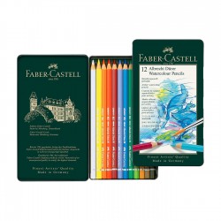 Faber-Castell Акварелни моливи Albrecht Dürer, 12 цвята, в метална кутия - Моливи и Аксесоари