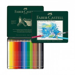 Faber-Castell Акварелни моливи Albrecht Dürer, 24 цвята, в метална кутия - Моливи и Аксесоари