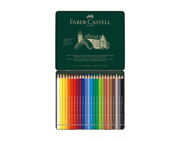 Faber-Castell Акварелни моливи Albrecht Dürer, 24 цвята, в метална кутия