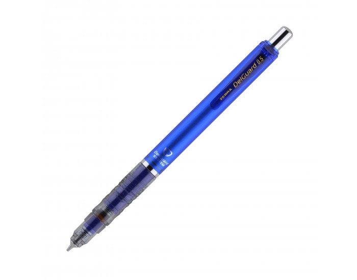 Zebra Автоматичен молив DelGuard, 0.5 mm, син