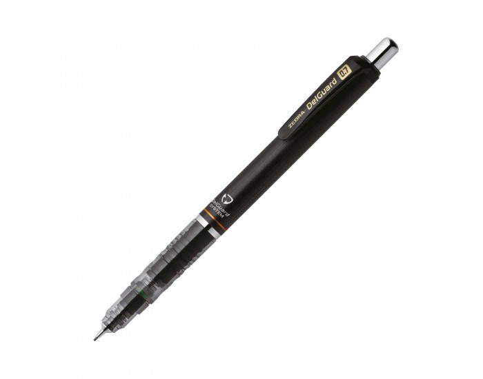 Zebra Автоматичен молив DelGuard, 0.7 mm, черен