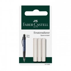 Faber-Castell Гума за автоматичен молив Grip Plus, резервна, 3 броя в блистер - Офис аксесоари