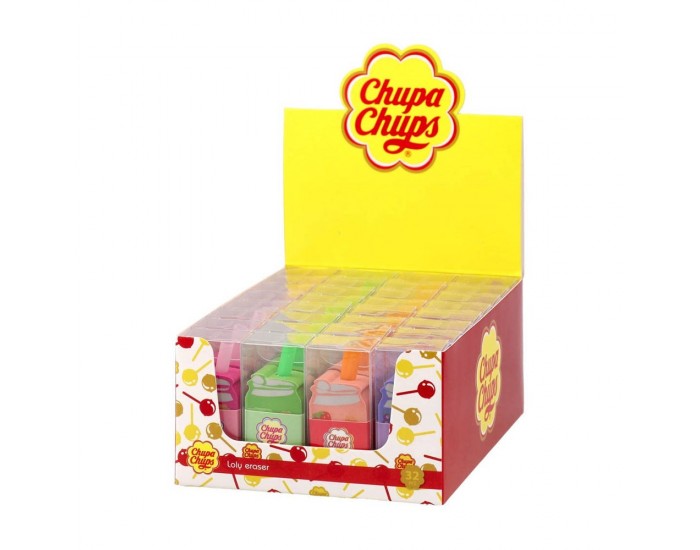 Гума за молив Best Buy Formina, кенче със сламка Chupa Chups, асорти