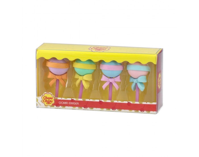 Гума за молив Best Buy Goma, близалки Chupa Chups, 4 броя