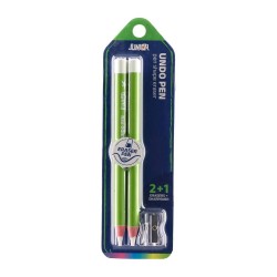 Гума-молив Junior Undo Pen, 2 броя, с острилка - Офис аксесоари