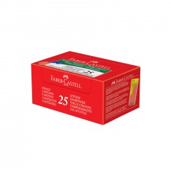 Faber-Castell Острилка, с прозрачен контейнер, асорти, 25 броя - Офис аксесоари
