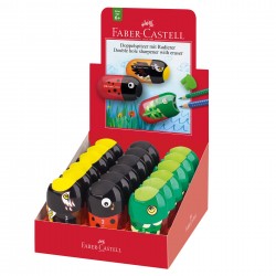 Faber-Castell Острилка, двойна, с гума, риба/калинка/орел, 18 броя в дисплей - Офис аксесоари