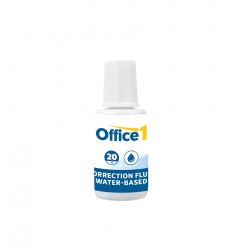 Office 1 Коректор с четка, на водна основа, 20 ml - Коректори, Пълнители и Мастила