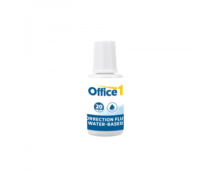 Office 1 Коректор с четка, на водна основа, 20 ml