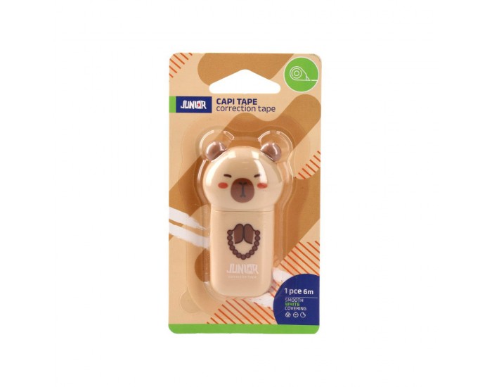 Коректор-лента Junior Capi Tape, капибара, дължина 6 m, асорти