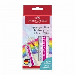 Faber-Castell Течен брокат Glitter Rainbow, 12 ml, 2 броя блистер - Лепила