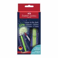 Faber-Castell Течен брокат Glow, 12 ml, 2 броя блистер - Лепила