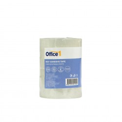 Office 1 Тиксо, 12 mm x 33 m, безцветно, 6 броя - Самозалепващи ленти и фолио