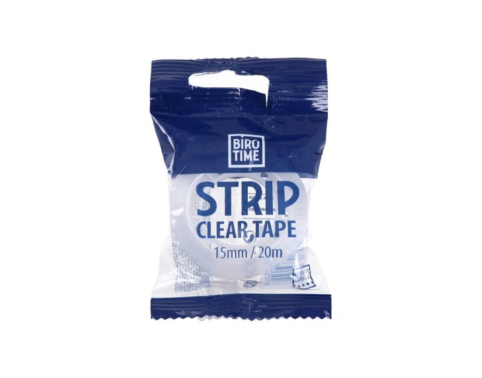 Тиксо Biro Time Strip, 15 mm х 20 m, безцветно