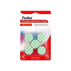 Foska Двойнозалепващи кръгчета, монтажни, 27 mm, 20 броя - Самозалепващи ленти и фолио