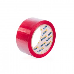 Office 1 Тиксо, опаковъчно, 48 mm x 66 m, червено - Самозалепващи ленти и фолио