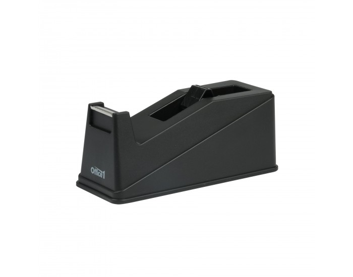 Office 1 Диспенсър за тиксо D76, 25 mm/66 m, черен