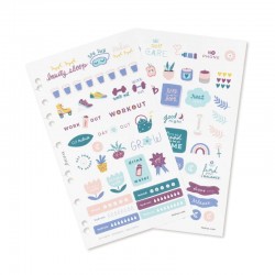 Filofax Стикери Wellness, 6 листа, 216 броя - Filofax