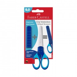 Faber-Castell Ножица Grip, детска, синя, в блистер - Офис аксесоари