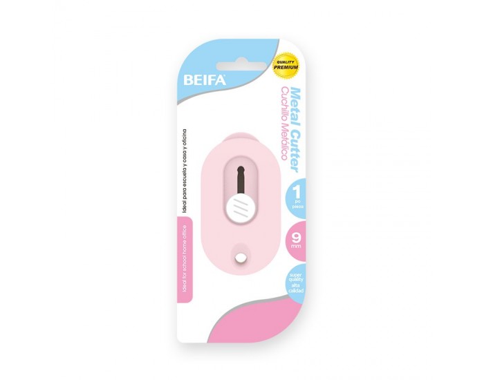 Beifa Макетен нож, мини, 9 mm, в пастелни цветове, асорти