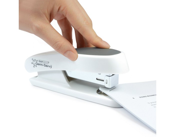 Rapesco Телбод Germ-Savvy Eco Sting Ray, 24/6, за 20 листа, бял