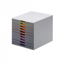 Durable Бокс за документи Varicolor, с 10 чекмеджета, сив - Durable