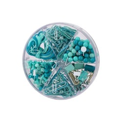 Комплект дребни канцеларски материали Biro Time Spinel, мента - Офис аксесоари