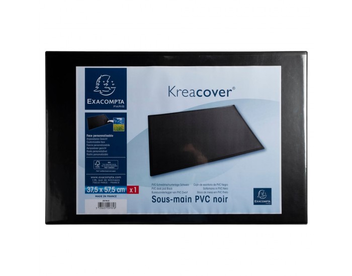 Exacompta Подложка за бюро Keracover, 37.5 х 57.5 cm, черна